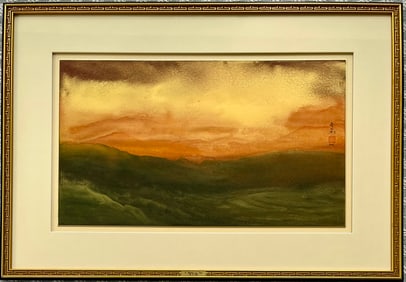 MID-CENTURY ORIGINAL WATERCOLOR JO KELLY "A MOMENT IN TIME"