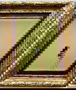 Vintage Baroque / Rococo Style Gilded Mirror | Ornate Gold Frame: Add elegance and old-world charm to your space with this stunning wall mirror. Professionally framed by Beaucoup: The Little Gallery, this piece features a richly detailed Baroque-inspired frame with