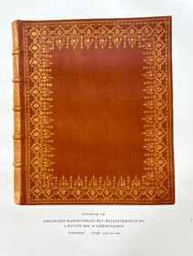 Original Antique Lithograph Antique Bookbinding Office Library Decor