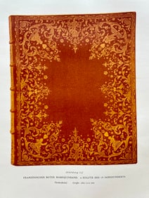 Original Antique Lithograph Antique Bookbinding Office Library Decor