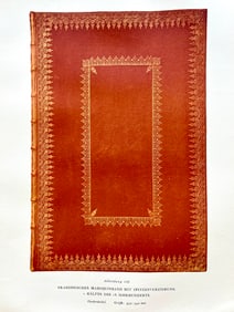 Original Antique Lithograph Antique Bookbinding Office Library Decor