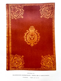 Original Antique Lithograph Antique Bookbinding Office Library Decor