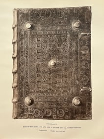 Original Antique Lithograph Antique Bookbinding Office Library Decor