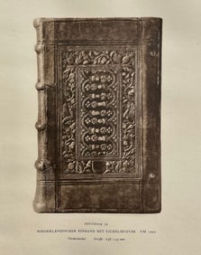 Original Antique Lithograph Antique Bookbinding Office Library Decor