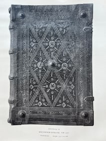 Original Antique Lithograph Antique Bookbinding Office Library Decor