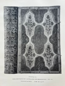 Original Antique Lithograph Antique Bookbinding Office Library Decor