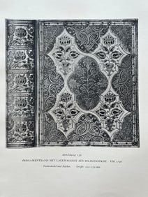 Original Antique Lithograph Antique Bookbinding Office Library Decor