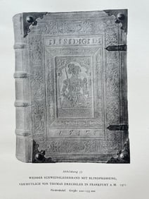 Original Antique Lithograph Antique Bookbinding Office Library Decor