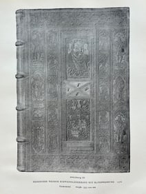 Original Antique Lithograph Antique Bookbinding Office Library Decor