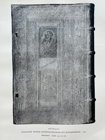 Original Antique Lithograph Antique Bookbinding Office Library Decor