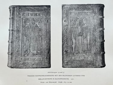 Original Antique Lithograph Antique Bookbinding Office Library Decor