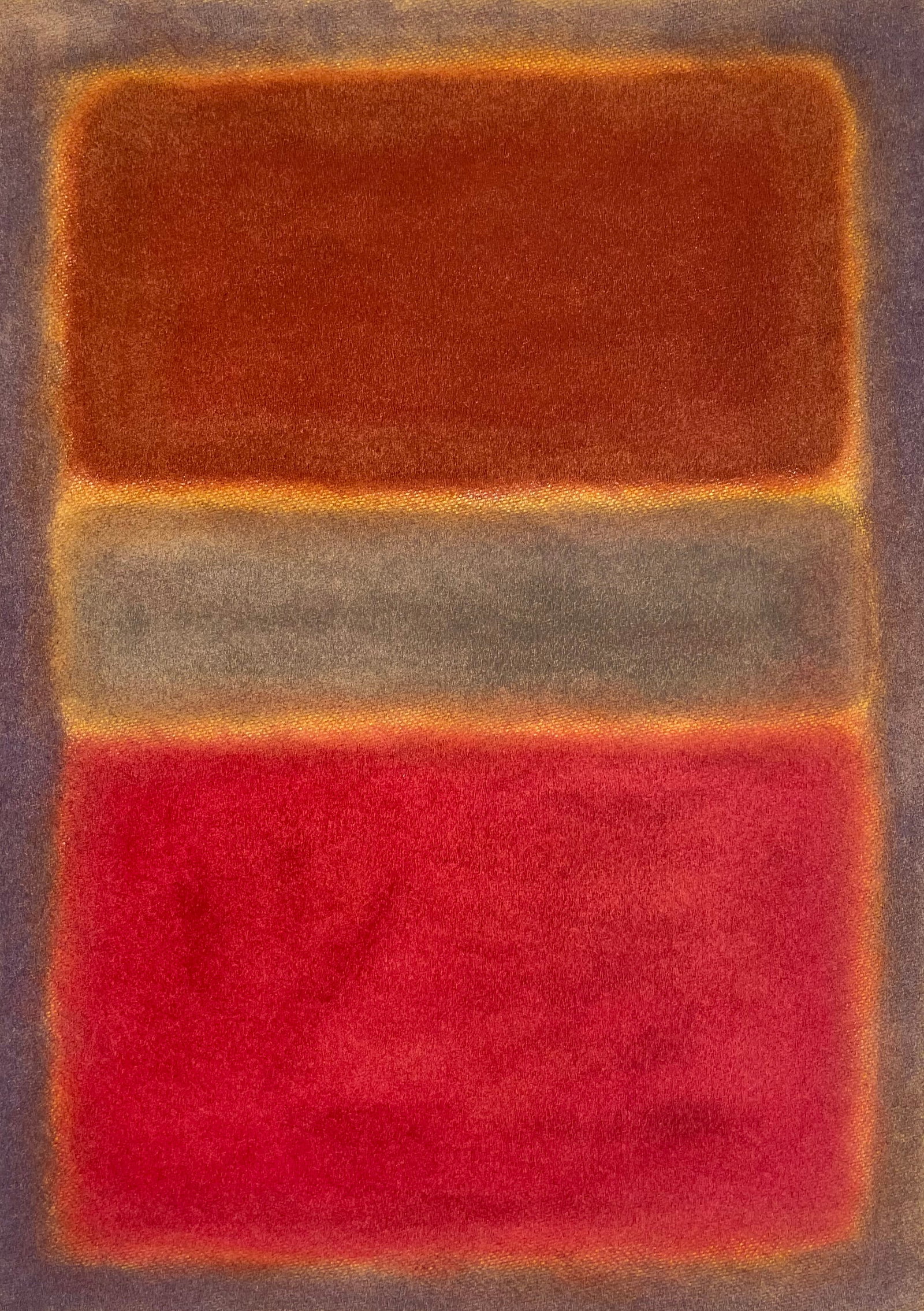 ABSTRACT OIL ON PAPER PAINTING: OIL ON PAPER PAINTING ROTHKO STYLE. SIZE: 18 X 24 INCHES. PAINTING IS UNFRAMED. SHIPPING IN THE U.S VIA USPS PRIORITY MAIL IS $20. Provenance: Private Collection West Palm Beach. Marnie Collection has