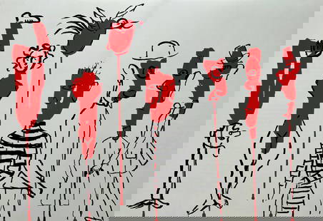 ALEXANDER CALDER ORIGINAL VINTAGE DERRIERE LE MIROIR LITHOGRAPH: Alexander Calder Original Derriere Le Miroir double page lithograph. Total sheet size: 22 X 15 Inches Approximately. Centerfold as Issued. Unframed. PRINTED FRANCE 1966. MAEGHT EDITEUR. SHIPPING IN TH