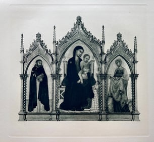 LARGE ETCHING AFTER LIPPO VANNI MADONNA AND CHILD