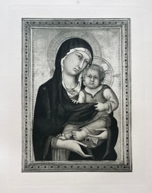 LARGE ETCHING AFTER LIPPO VANNI MADONNA AND CHILD