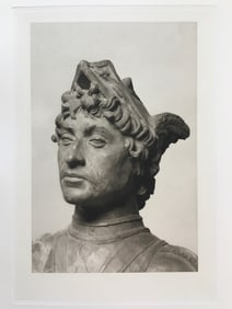 LARGE ETCHING PRINT BUST OF A WARRIOR
