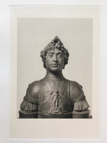 LARGE ETCHING PRINT BUST OF A WARRIOR