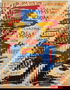 POP ART MIXED MEDIA ON PAPER PAINTING: SIZE: 9 X 12 INCHES APPROX. PAINTING IS UNFRAMED SHIPPING IN THE U.S VIA USPS PRIORITY MAIL $15
