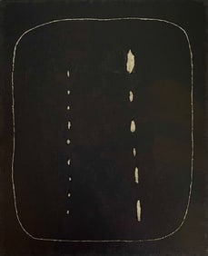 VINTAGE MINIMALIST ART WORK LUCIO FONTANA STYLE