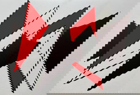 ALEXANDER CALDER ORIGINAL VINTAGE DERRIERE LE MIROIR LITHOGRAPH: Alexander Calder Original Derriere Le Miroir double page lithograph. Total sheet size: 22 X 15 Inches Approximately. Centerfold as Issued. Unframed. PRINTED FRANCE 1963. MAEGHT EDITEUR. SHIPPING IN TH
