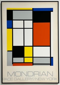 ORIGINAL PIET MONDRIAN SILKSCREEN POSTER PACE GALLERY NEW YORK 1970