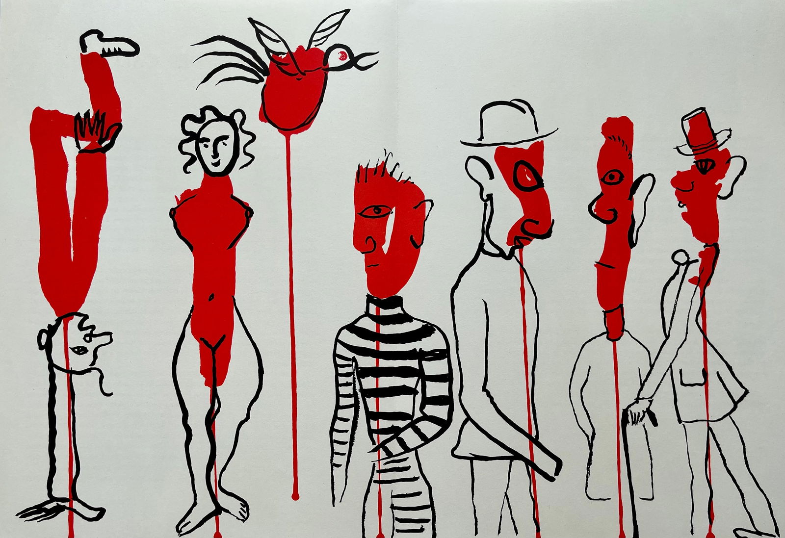 ALEXANDER CALDER ORIGINAL VINTAGE DERRIERE LE MIROIR LITHOGRAPH: Alexander Calder Original Derriere Le Miroir double page lithograph. Total sheet size: 22 X 15 Inches Approximately. Centerfold as Issued. Unframed. PRINTED FRANCE 1966. MAEGHT EDITEUR. SHIPPING IN TH