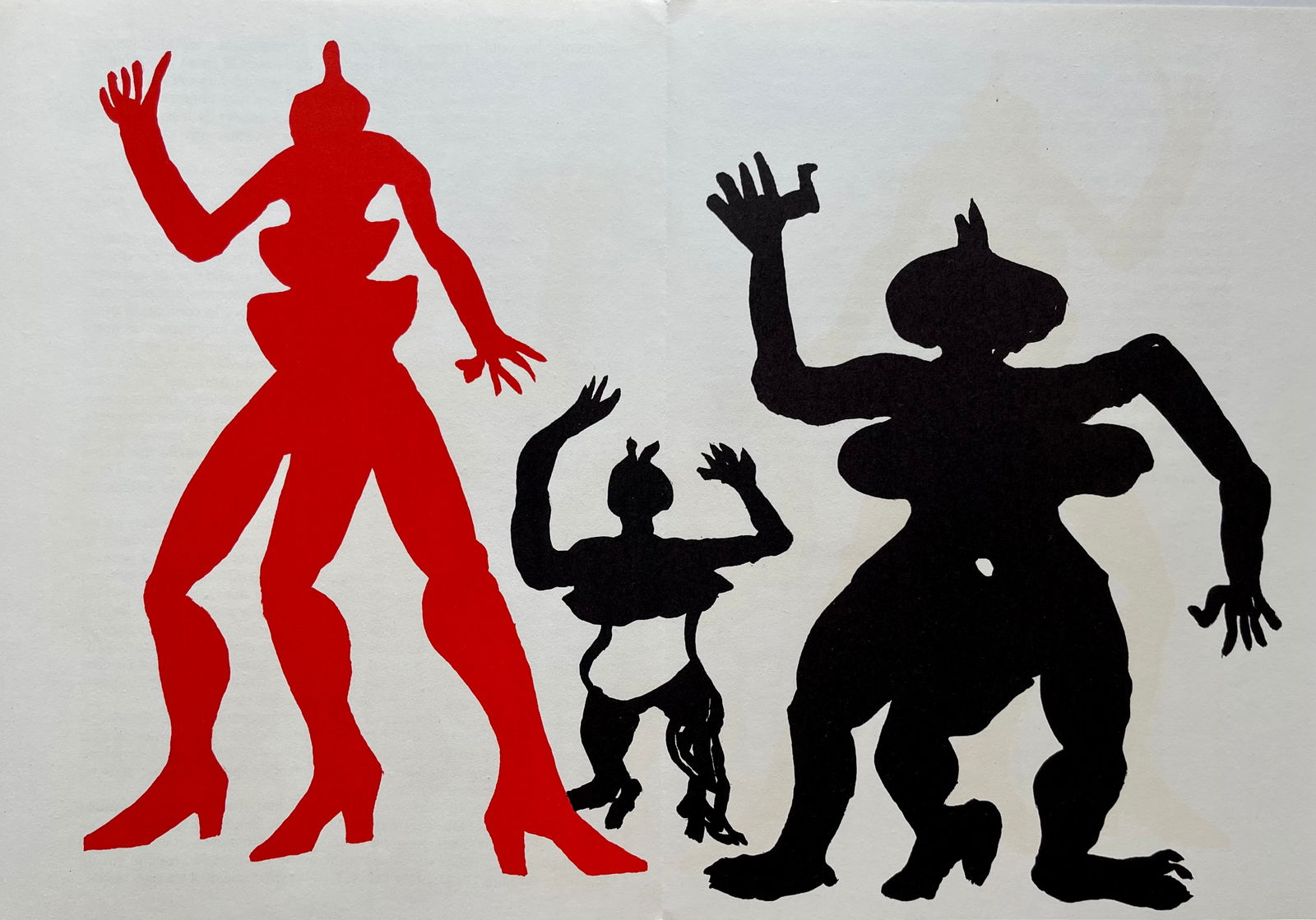 ALEXANDER CALDER ORIGINAL VINTAGE DERRIERE LE MIROIR LITHOGRAPH: Alexander Calder Original Derriere Le Miroir double page lithograph. Total sheet size: 22 X 15 Inches Approximately. Centerfold as Issued. Unframed. PRINTED FRANCE 1975. MAEGHT EDITEUR. SHIPPING IN TH