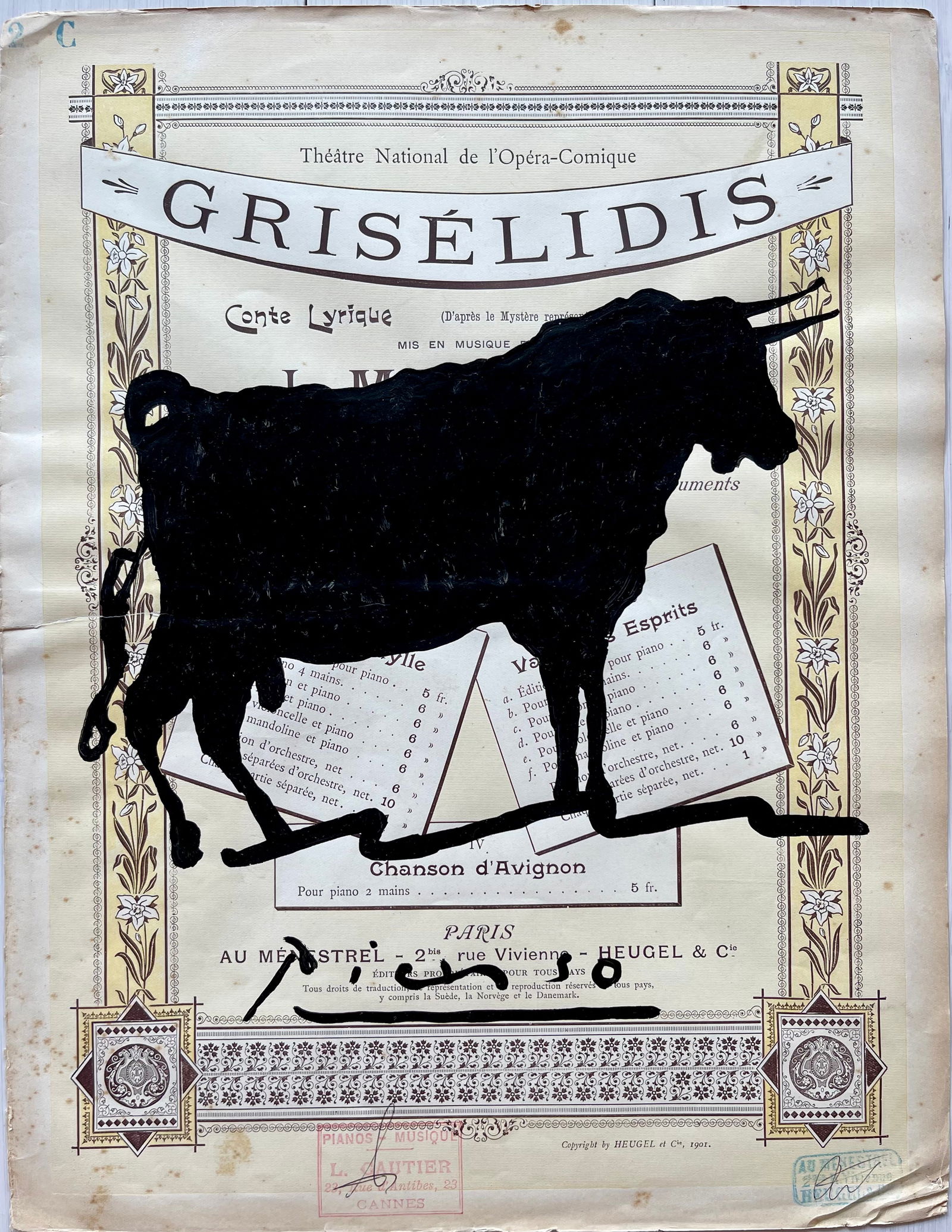 INK ON PAPER PABLO PICASSO STYLE: INK ON PAPER IN THE STYLE OF PABLO PICASSO. SIZE: 13.5X10.3 INCHES APPROX. NO COA. DRAWING IS UNFRAMED. Provenance: Private Collection. Marnie Collection has not had this lot examined by an expert to