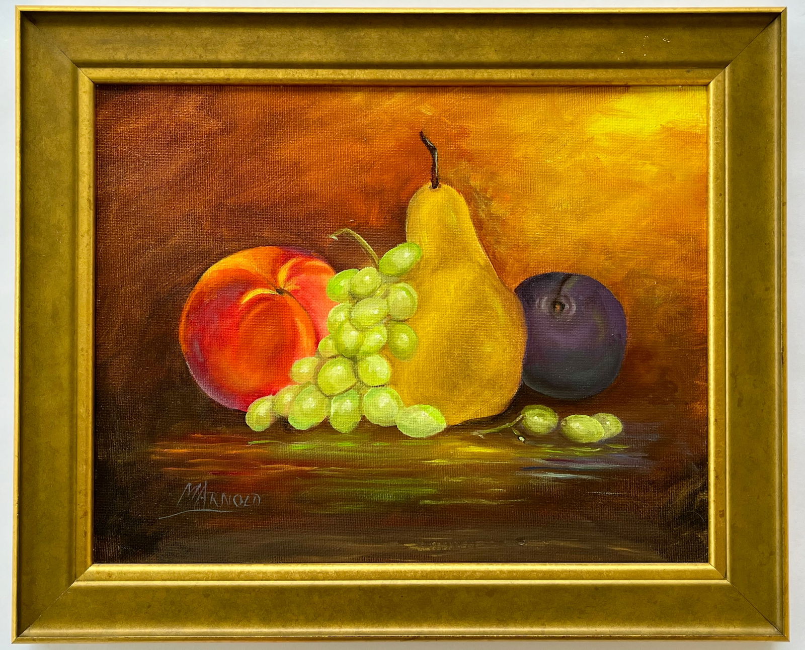 STILL LIFE OIL ON CANVAS PAINTING FRUITS (1 of 5)