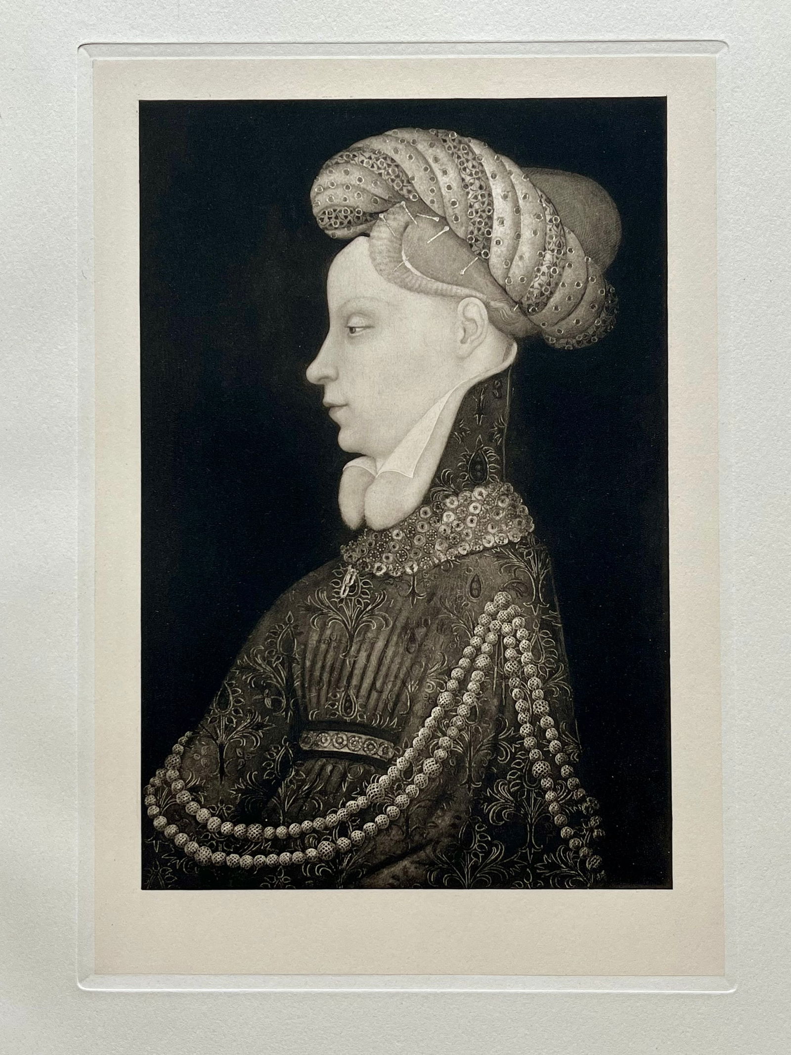ETCHING PRINT AFTER PISANELLO "PORTRAIT OF A LADY" (1 of 2)