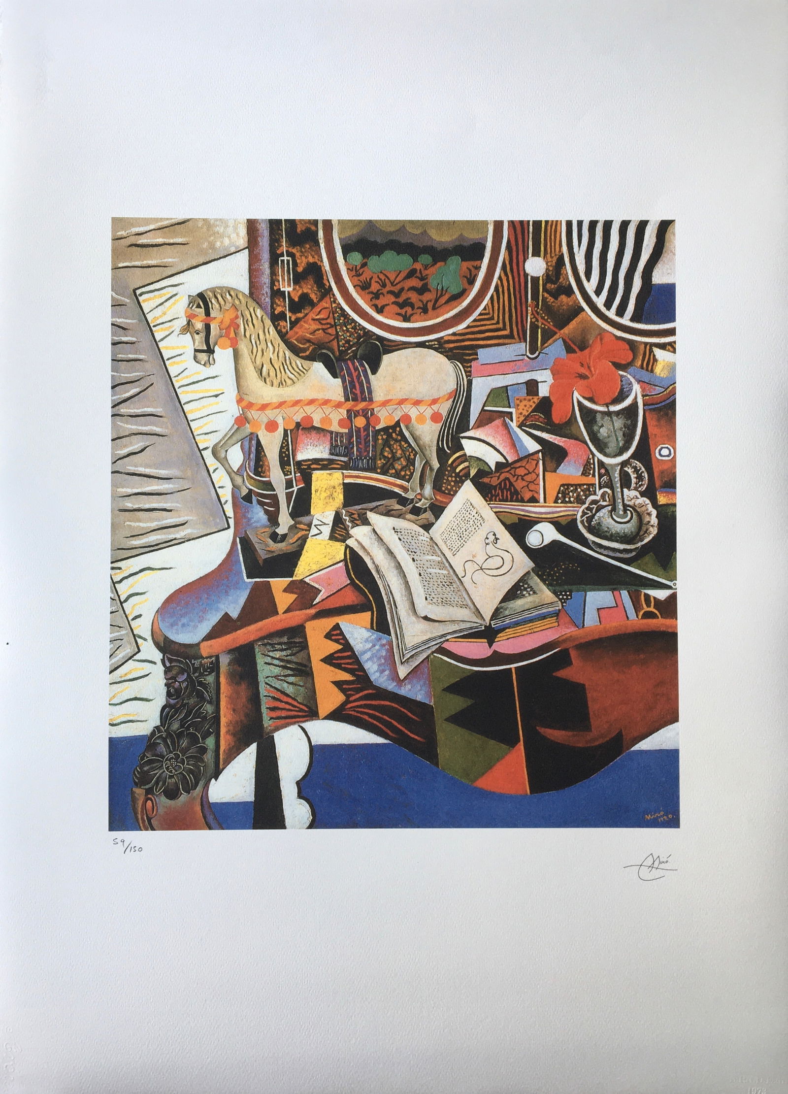 JOAN MIRO LARGE PRINT: JOAN MIRO LARGE PRINT. SIZE: 30.5 X 22 INCHES approx. Unframed. Not Hand Signed. Comes rolled in a Tube. Shipping via USPS Priority Mail in the U.S $22