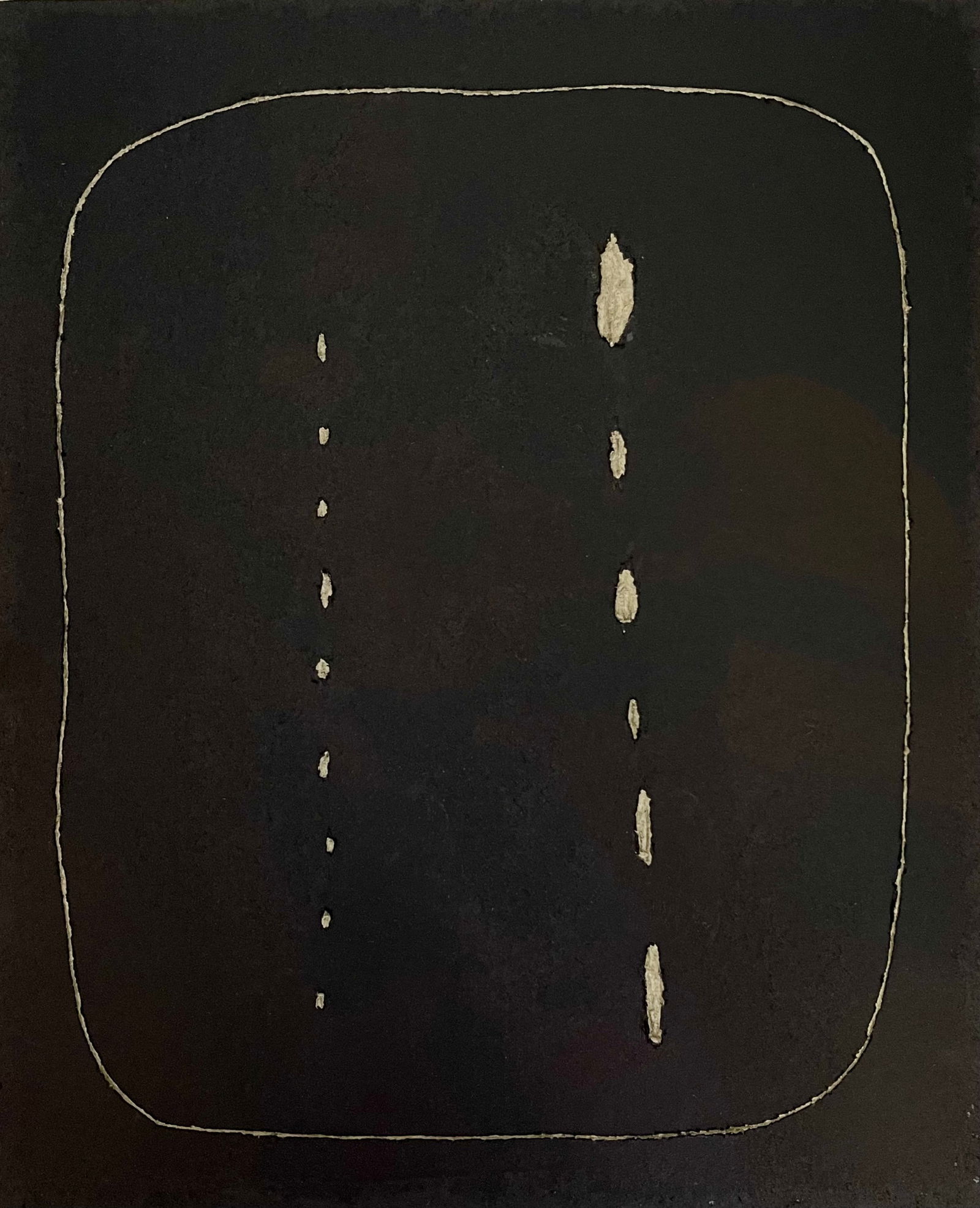 VINTAGE MINIMALIST ART WORK LUCIO FONTANA STYLE (1 of 5)