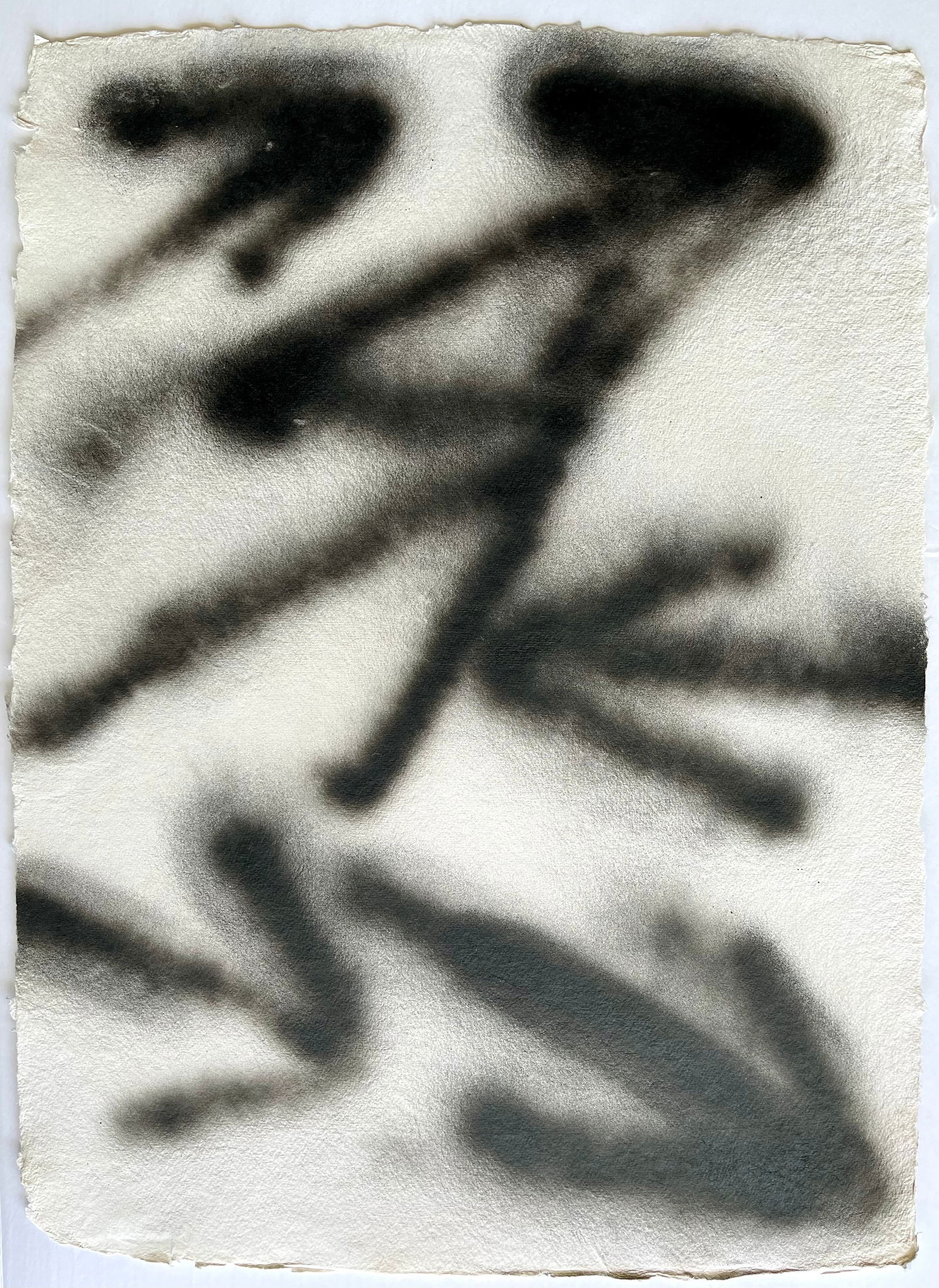 ORIGINAL LARGE PAINTING ON HANDMADE PAPER (1 of 3)