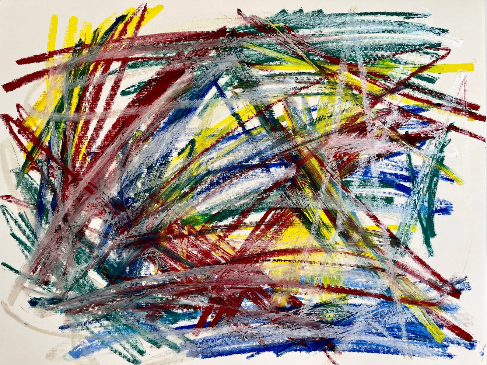 POP ART PAINTING OIL PASTEL ON PAPER (1 of 3)