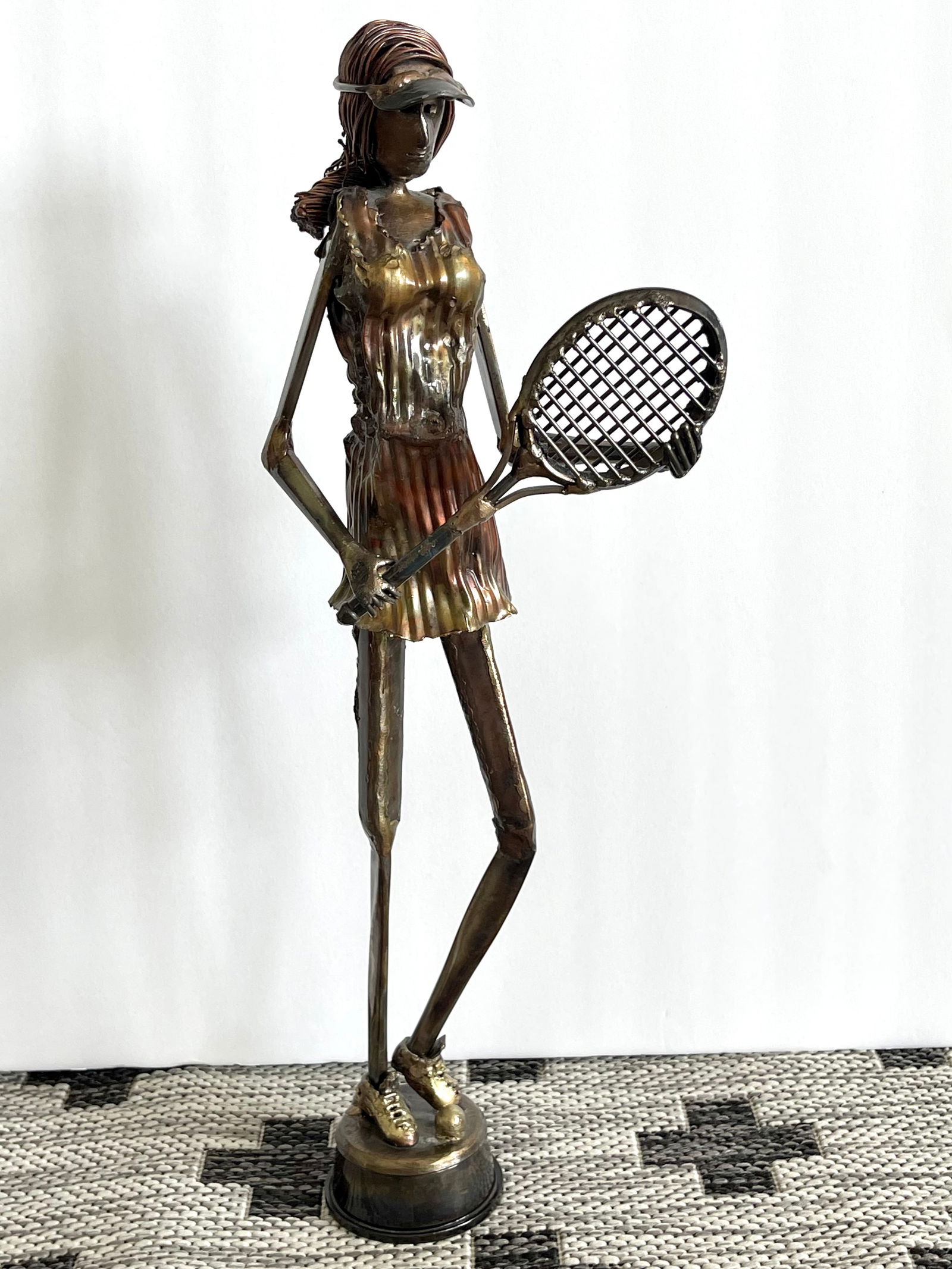 BRUTALIST SCULPTURE LEWIS TARDY TENNIS PLAYER (1 of 8)