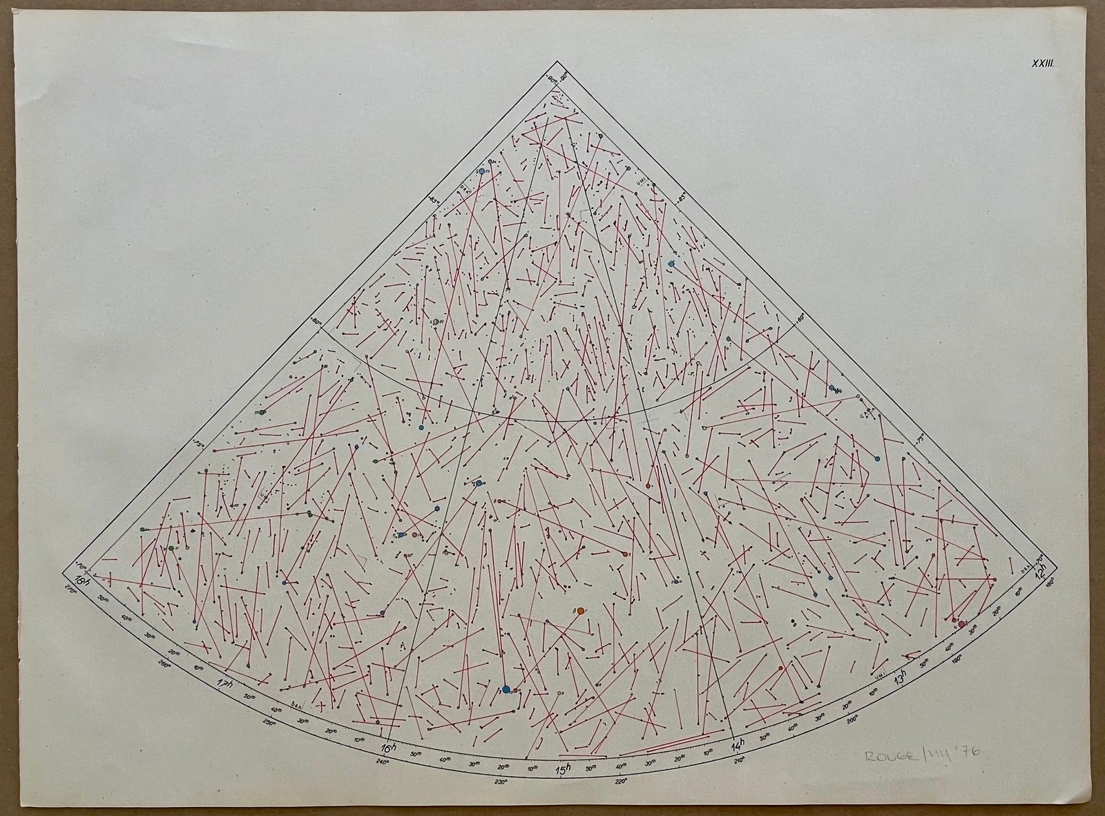 VINTAGE DRAWING INK ON CELESTIAL MAP - 2