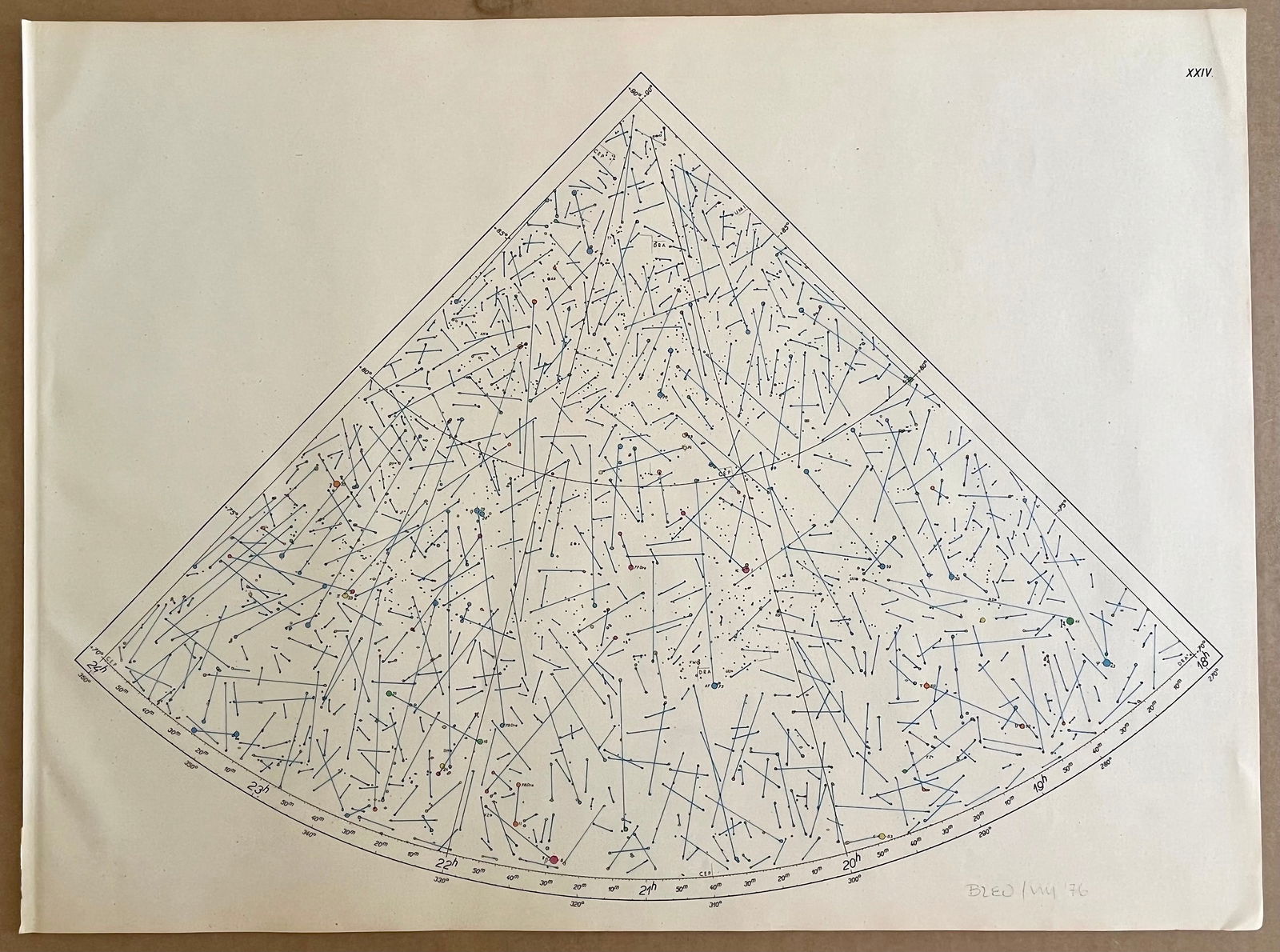 VINTAGE DRAWING INK ON CELESTIAL MAP - 3