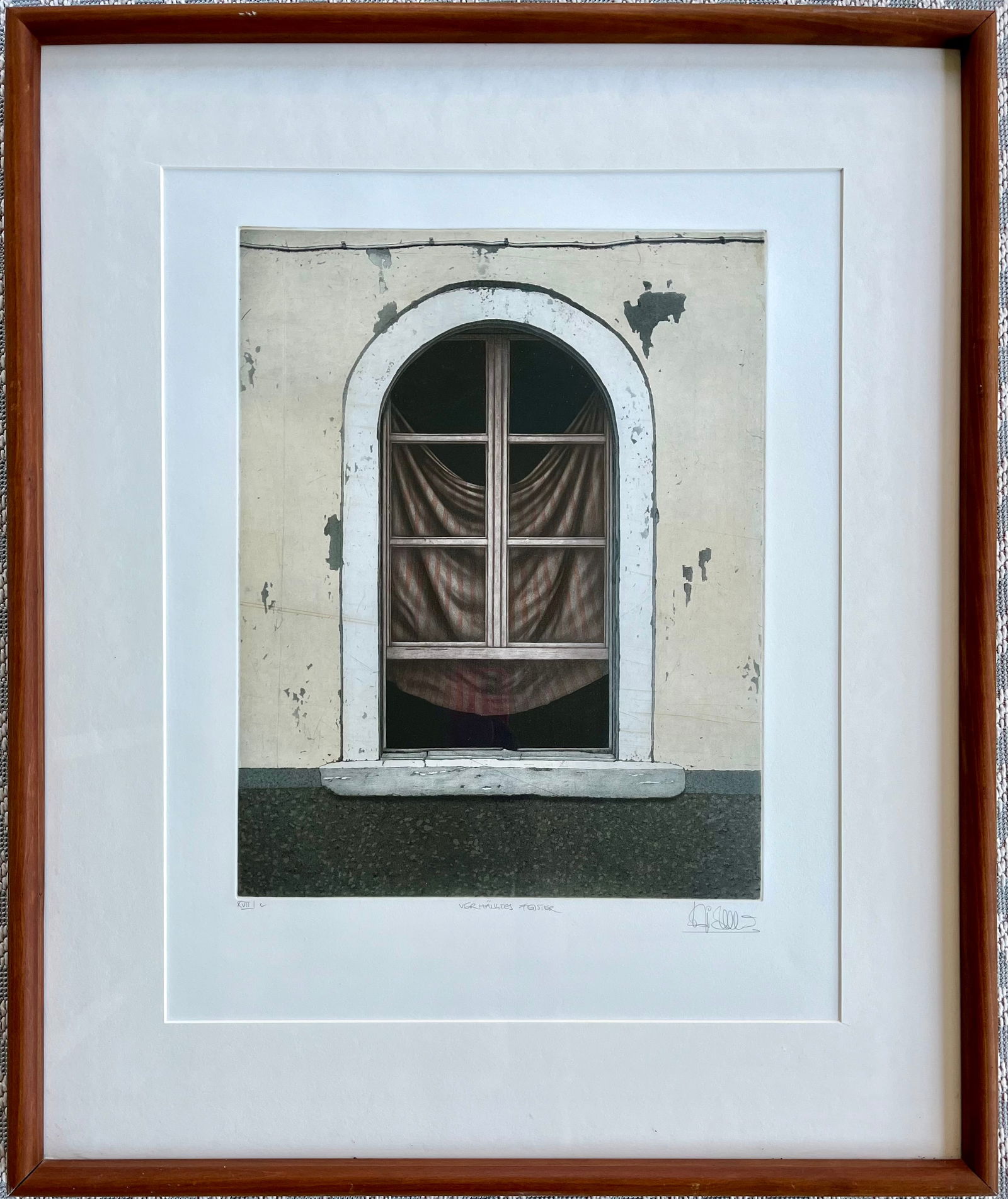 FRAMED GERMAN ETCHING (1 of 5)