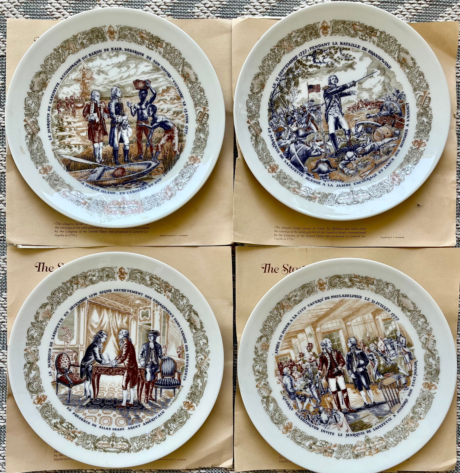 SET OF 5 LIMOGES LAFAYETTE LEGACY COLLECTION PORCELAIN PLATES (1 of 11)