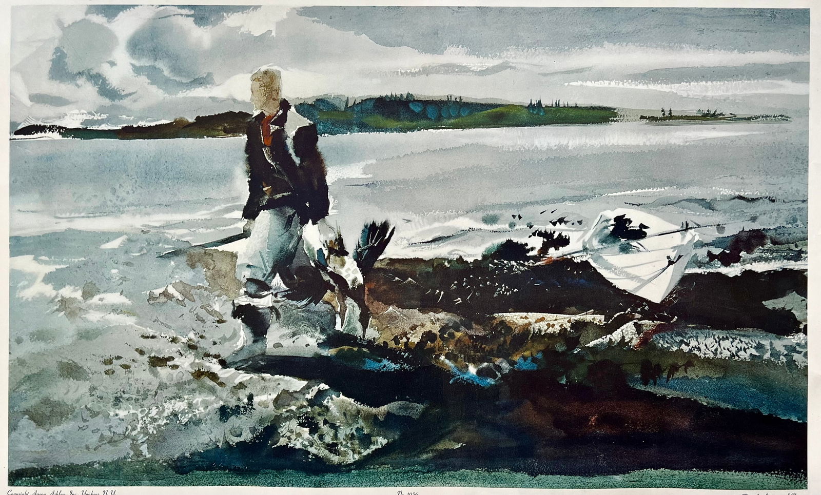 THE COOT HUNTER Color Collotype Print by ANDREW WYETH (1 of 8)