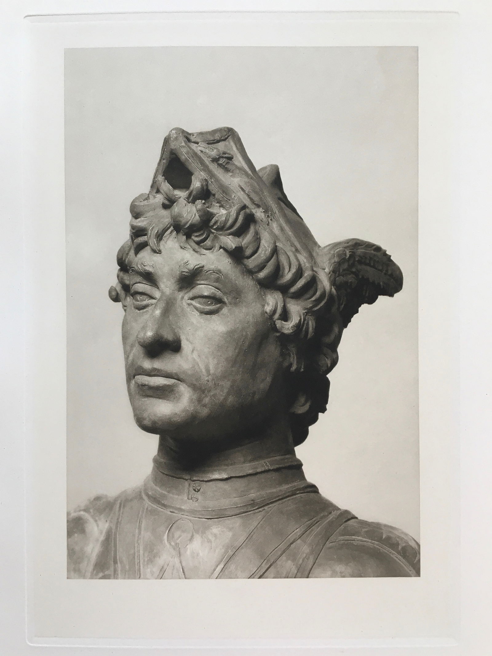 LARGE ETCHING PRINT BUST OF A WARRIOR (1 of 2)