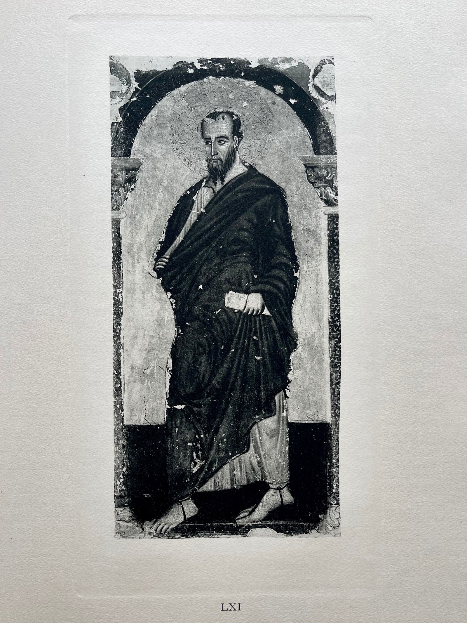LARGE RELIGIOUS ETCHING AFTER MASTER OF ST FRANCIS ST JAMES (1 of 2)