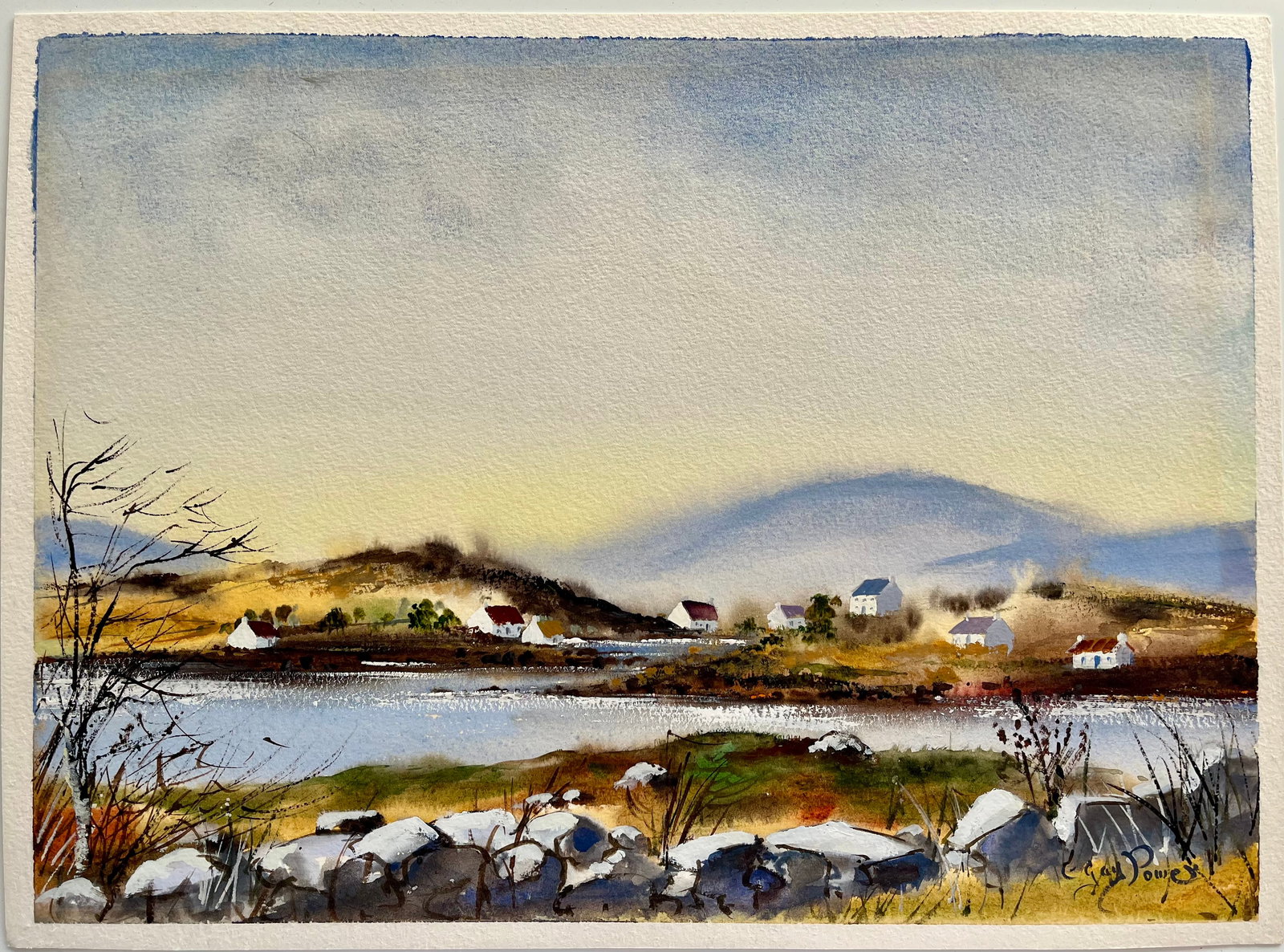 ORIGINAL WATERCOLOR PAINTING: ORIGINAL WATERCOLOR ON PAPER. SIZE: 15 X 11 INCHES. SIGNED LOWER RIGHT. WATERCOLOR IS UNFRAMED. SHIPPING IN THE U.S VIA USPS PRIORITY MAIL $15.