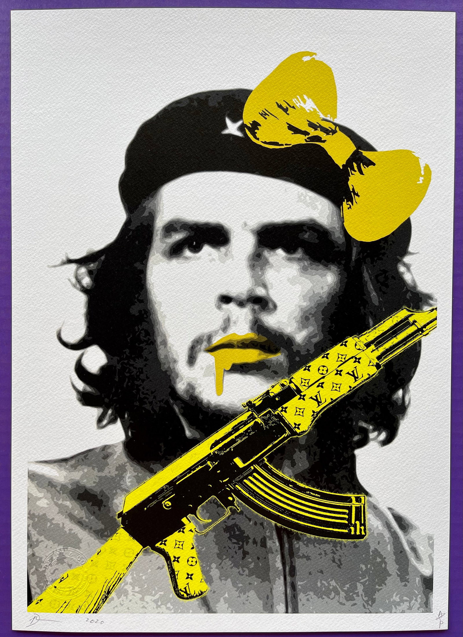 POP ART PRINT GRAFFITI ART CHE GUEVARA: SIZE: 17.5 X 12.5 INCHES APPROX. UNFRAMED. SIGNED SEALED. SHIPPING IN THE U.S VIA USPS PRIORITY MAIL $15