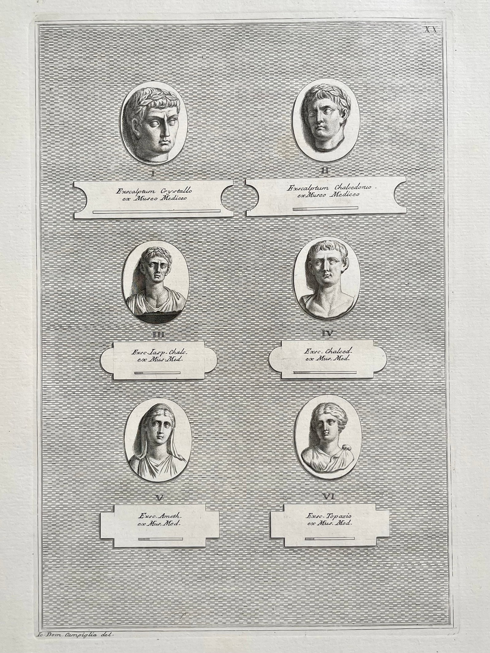 ANTIQUE NEOCLASSICAL ETCHING OF ROMAN CAMEOS: ANTIQUE ORIGINAL 18th Century ENGRAVING OF ROMAN MEDALLIONS. Laid paper. Engraving is Unframed. Size: 17.5 X 13.5 Inches Approx. SHIPPING IN THE U.S VIA USPS PRIORITY MAIL $18