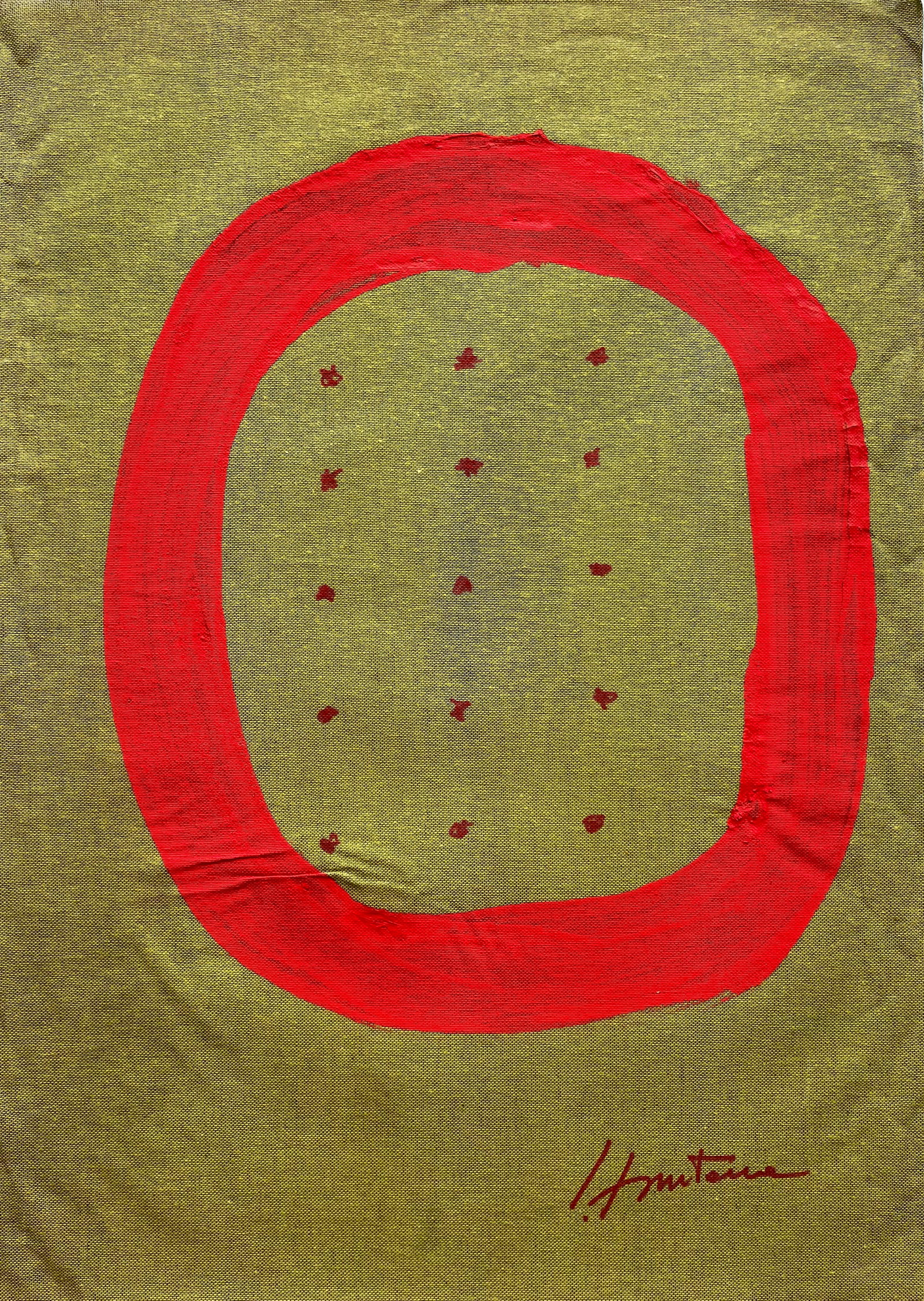 MINIMALIST ACRYLIC ON FABRIC PAINTING (1 of 4)