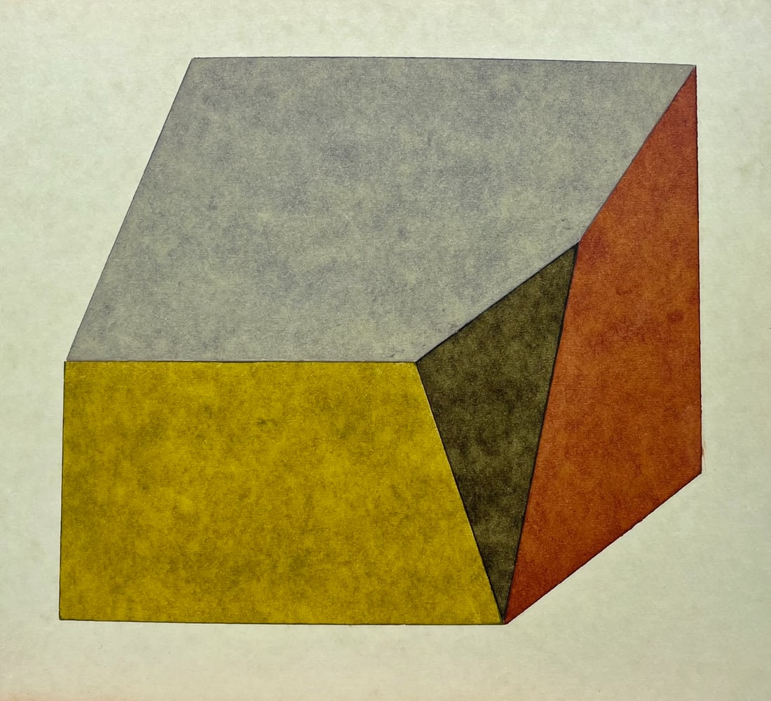 VINTAGE GEOMETRIC MINIMALIST PAINTING: MID-CENTURY OIL ON THICK PAPER. SIZE: 9.5 X 8.5 INCHES APPROX. UNSIGNED. UNFRAMED. SHIPPING IN THE U.S VIA USPS PRIORITY MAIL $15