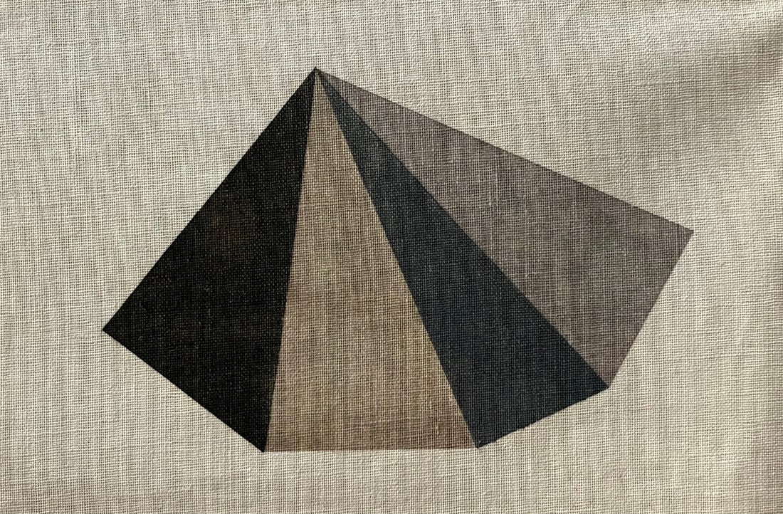 Vintage Abstract Geometric Oil Painting: Vintage Abstract Oil Painting. Unframed. Size: 7 x 4.5” approx. Unsigned. Age toning, Edge Roughness. SHIPPING IN THE U.S VIA USPS PRIORITY MAIL $15