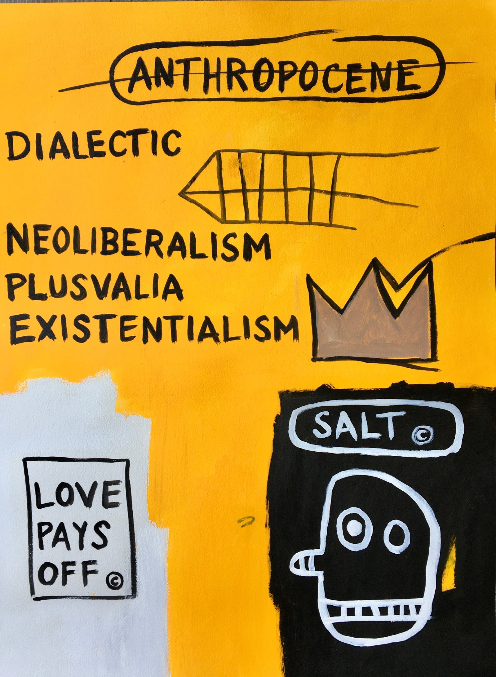 POP ART LARGE MIXED MEDIA ON PAPER PAINTING: Abstract Mixed Media on Paper. Unframed. Size: 26X19 INCHES APPROX. Shipping In the U.S via USPS Priority Mail $25
