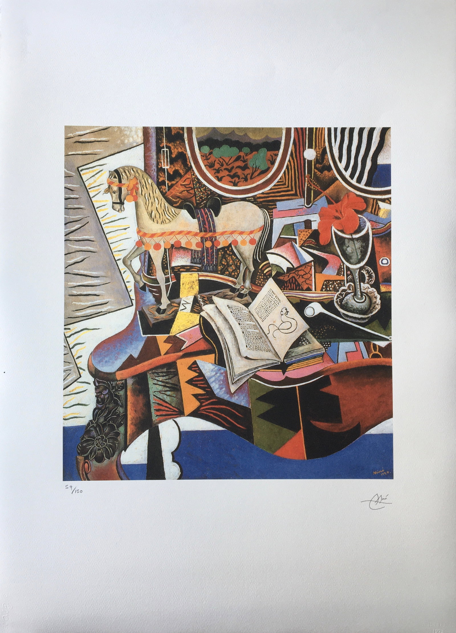JOAN MIRO LARGE PRINT: JOAN MIRO LARGE PRINT. SIZE: 30.5 X 22 INCHES approx. Unframed. Not Hand Signed. Comes rolled in a Tube. Shipping via USPS Priority Mail in the U.S $22